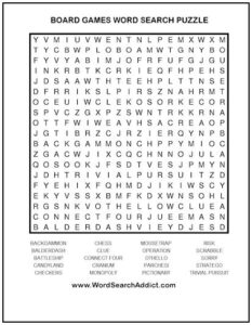 Board Games Printable Word Search Puzzle | Word Search Addict