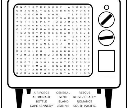I Dream of Jeannie Printable Word Search Puzzle