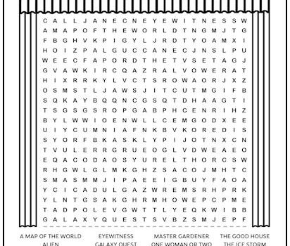 Sigourney Weaver Movies Printable Word Search Puzzle Sigourney Weaver Movies Printable Word Search Puzzle