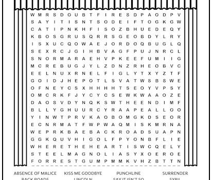Sally Field Movies Printable Word Search Puzzle
