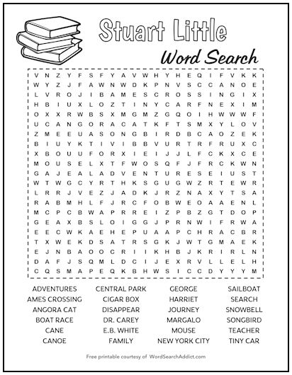 Stuart Little Printable Word Search